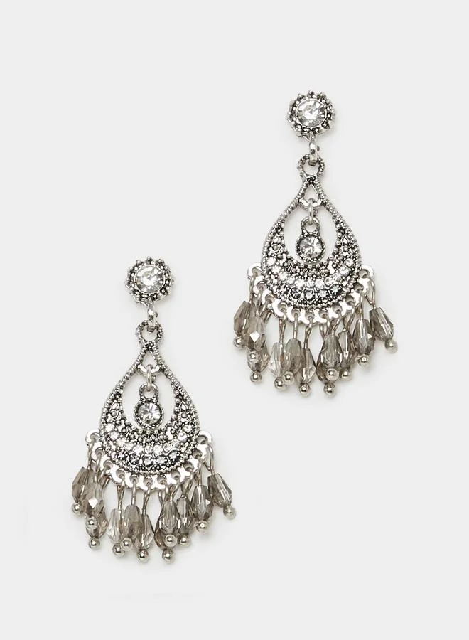Styli Silver Boho Dangle Earrings